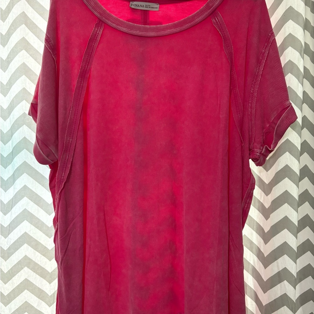 Zenaida pink Short-Sleeve Women's Top